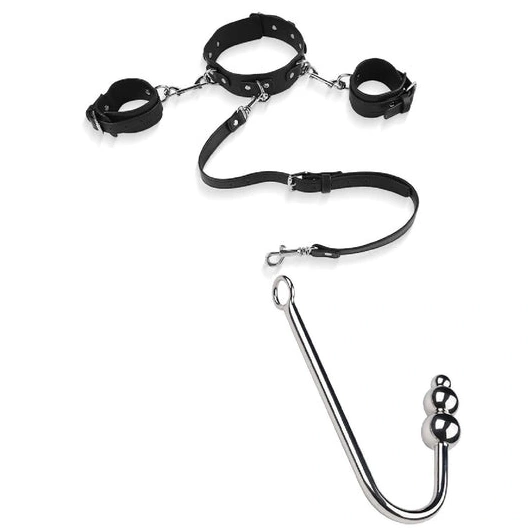 Collar Anal with Beaded 5334 Hook Elegant and Cuffs 0904